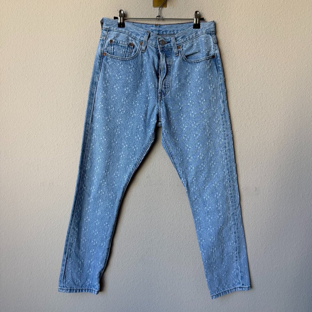 Levi’s 501 Skinny High Rise Snowflake Jeans Size 28